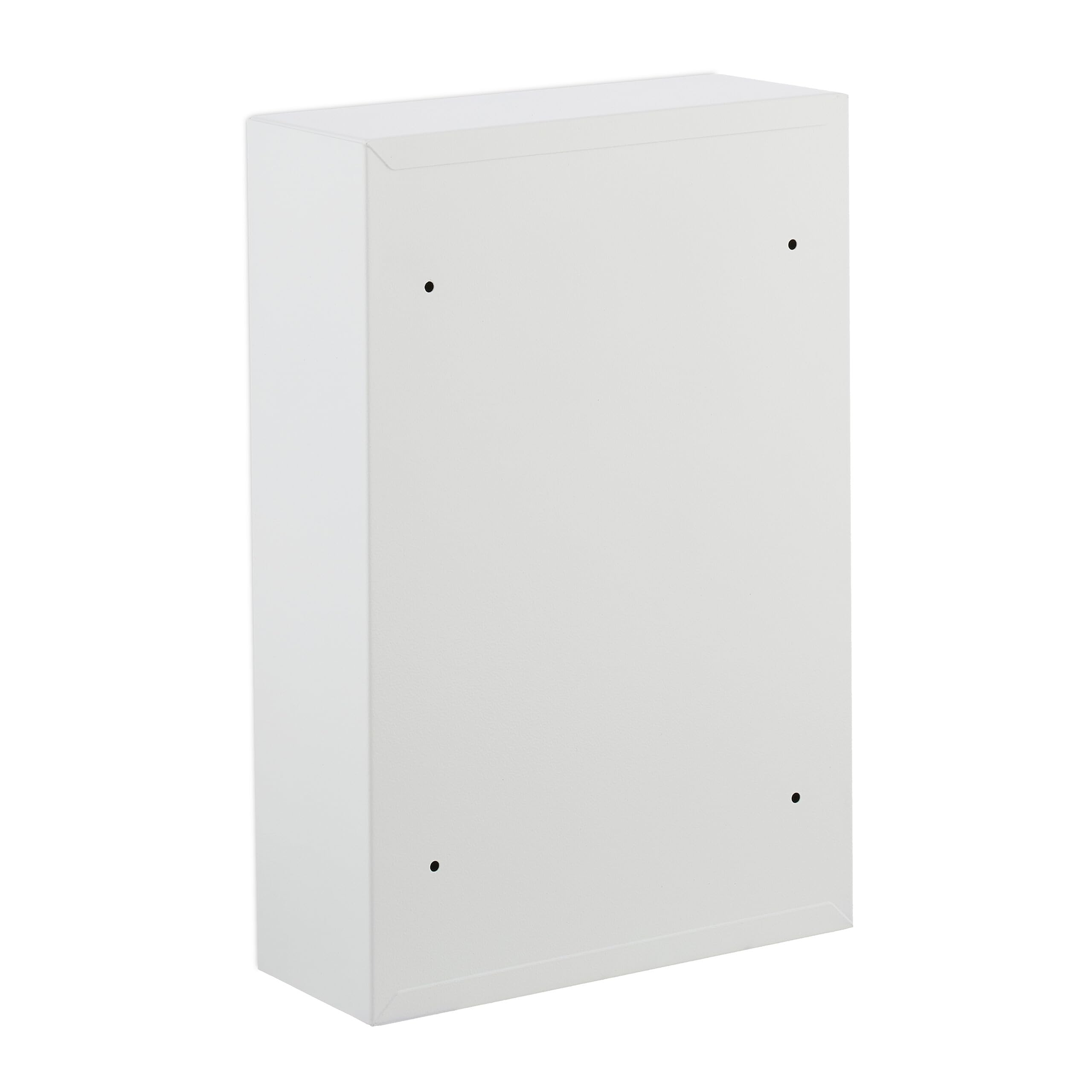 Relaxdays Medicine Cabinet, Lockable, 2 Levels, Steel, HxWxD: 32x21.5x8cm, for Medicine, Hanging, White - Image 5