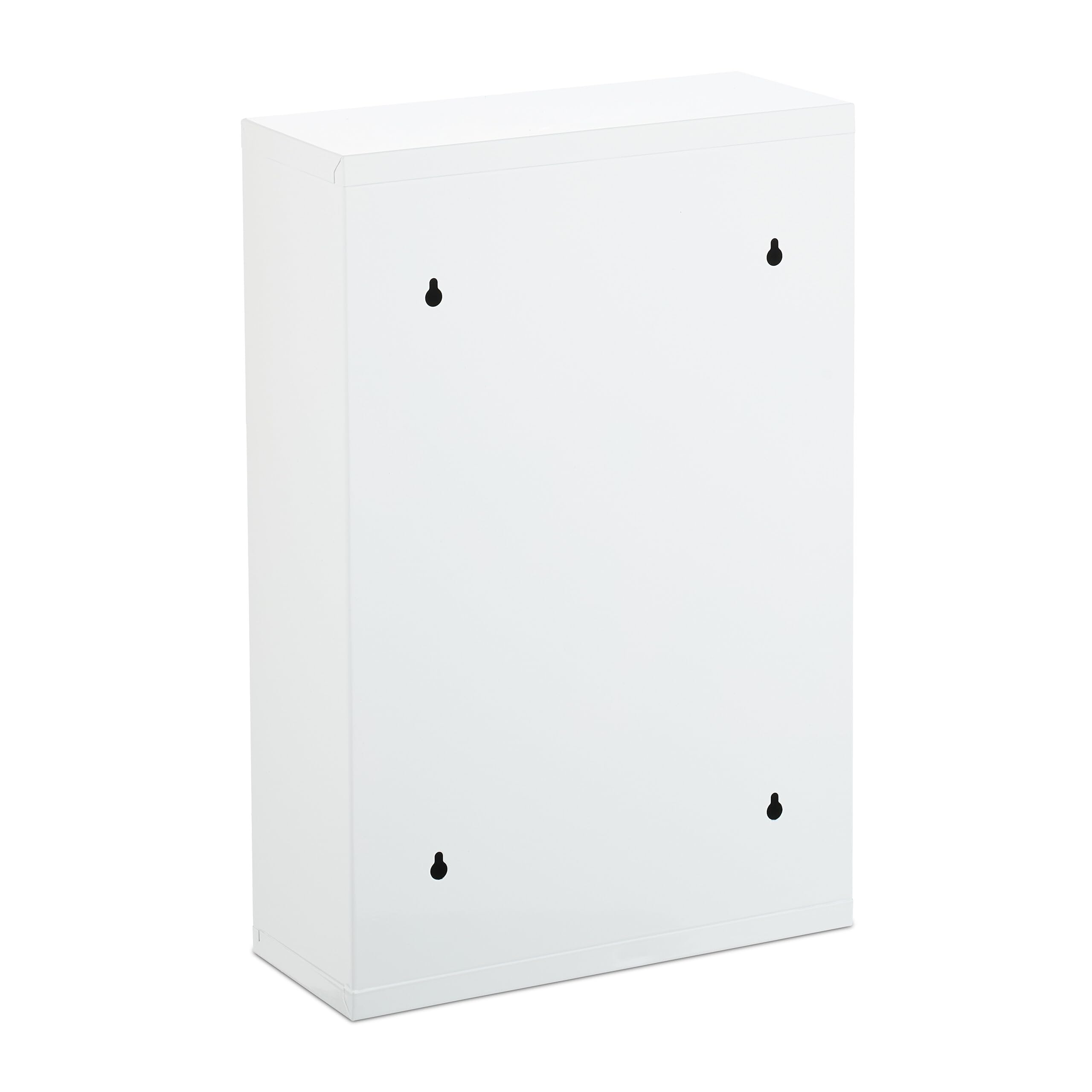 Relaxdays Medicine Cabinet, Wall Mounted, Steel, 3 Practical Compartments, H x W x D: 45 x 30 x 12 cm, White - Image 3