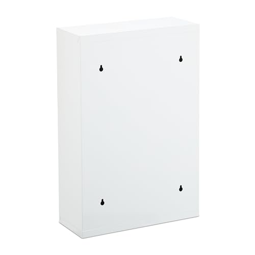Relaxdays Medicine Cabinet, Wall Mounted, Steel, 3 Practical Compartments, H x W x D: 45 x 30 x 12 cm, White - Image 10