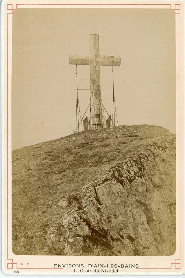 France La Croix Du Nivollet Vintage print, Carte Cabinet Tirage argentique - Image 1