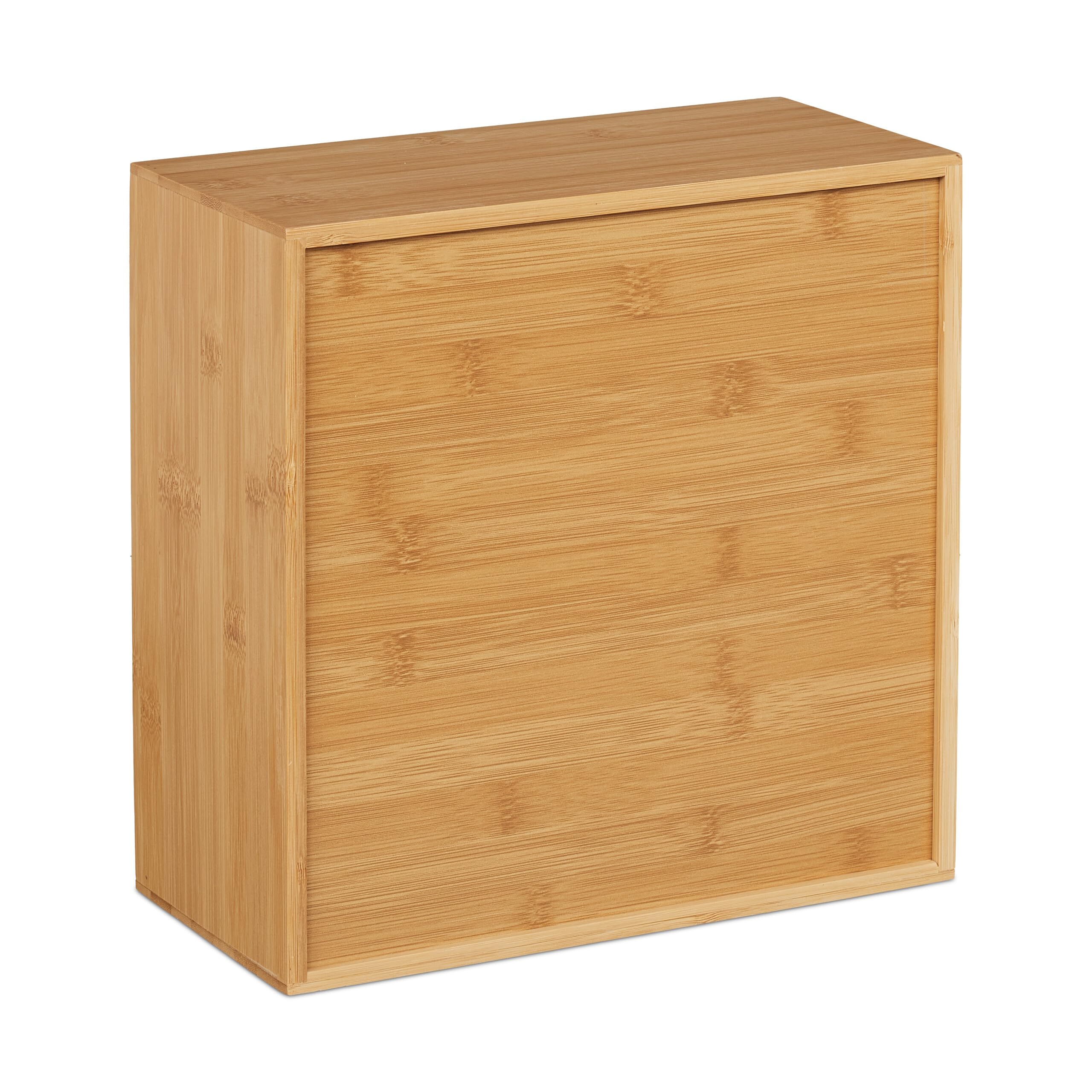 Relaxdays Medicine Cabinet with 2 Compartments, Decorative Cross, Height x Width x Depth: Approx. 28 x 28 x 16 cm, Natural - Image 5