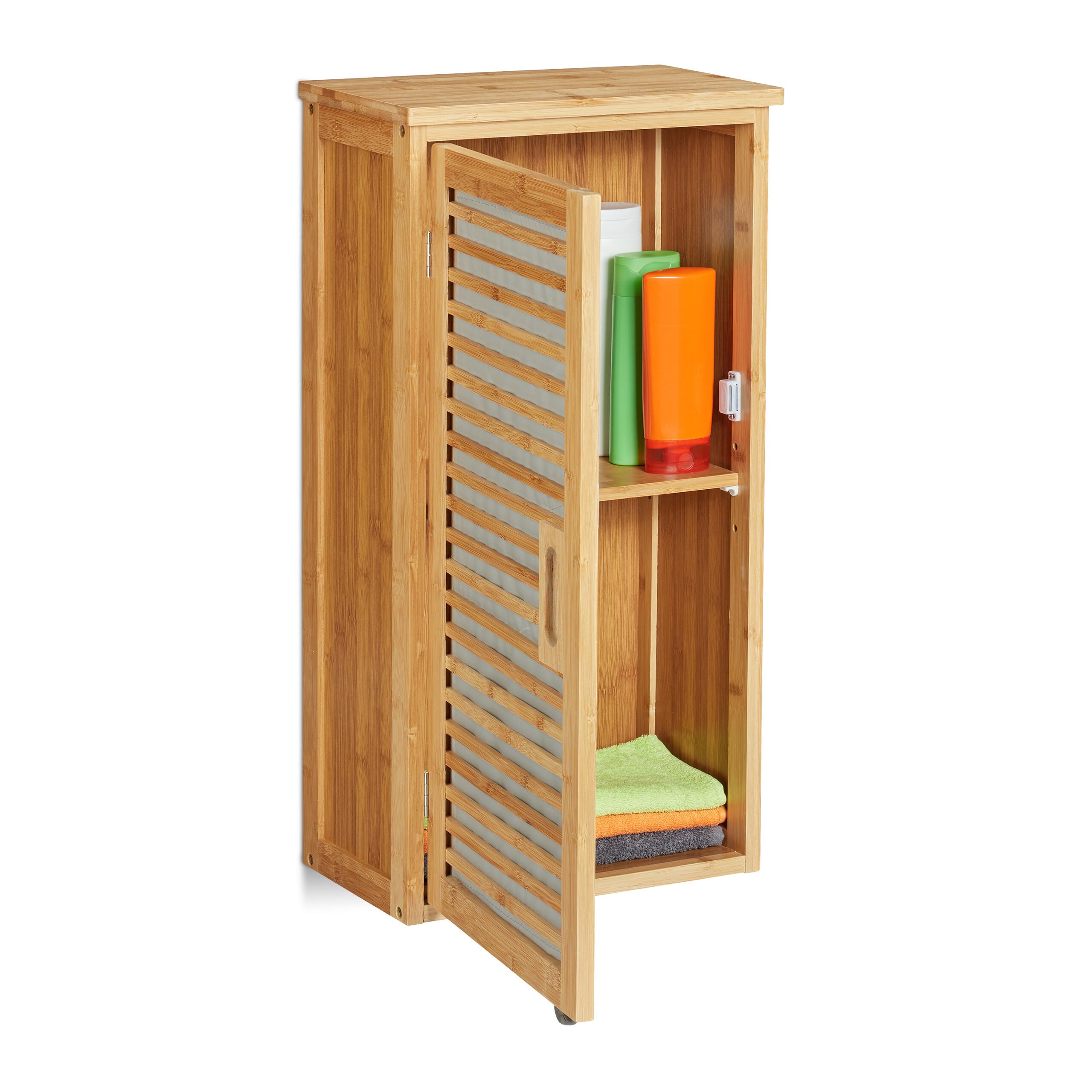 Relaxdays Medicine Cabinet with 2 Compartments, Decorative Cross, Height x Width x Depth: Approx. 28 x 28 x 16 cm, Natural - Image 6