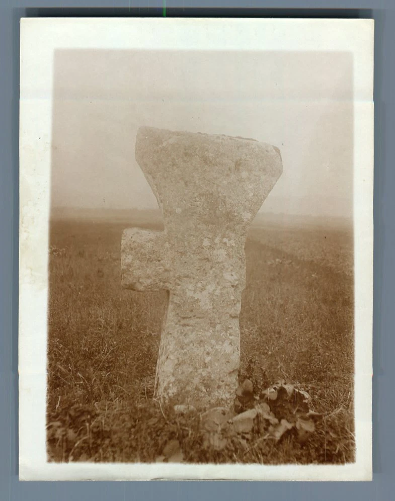 France, Vieille Croix  Vintage silver print.  Tirage argentique  9x12  Cir - Image 1