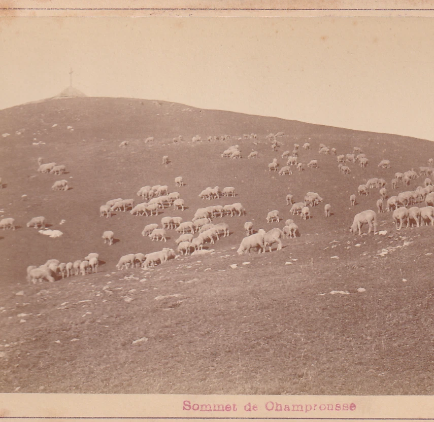 SOMMET DE CAMPROUSSE CROIX CHAMROUSSE   ISERE 38 format CABINET 16 X 11 cm - Image 1