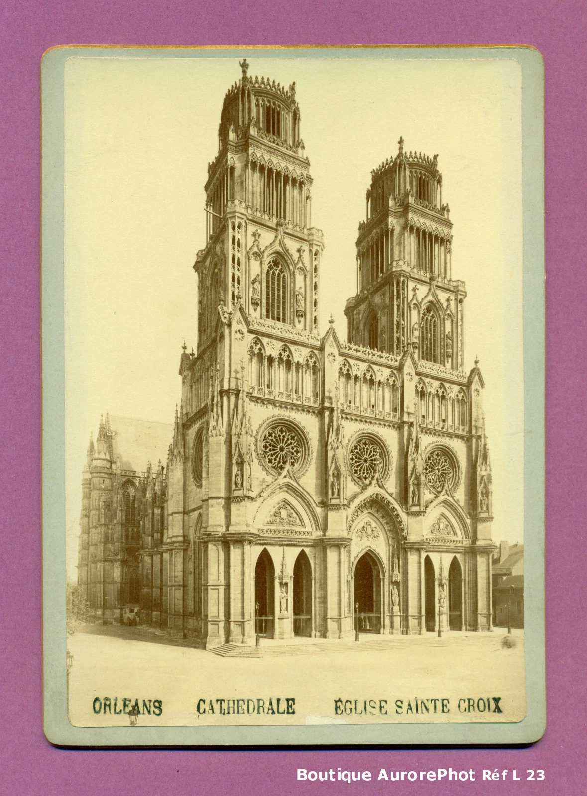 CDV CABINET : ORLÉANS, CATHÉDRALE ÉGLISE SAINTE-CROIX VERS 1880, RELIGION -L23 - Image 1