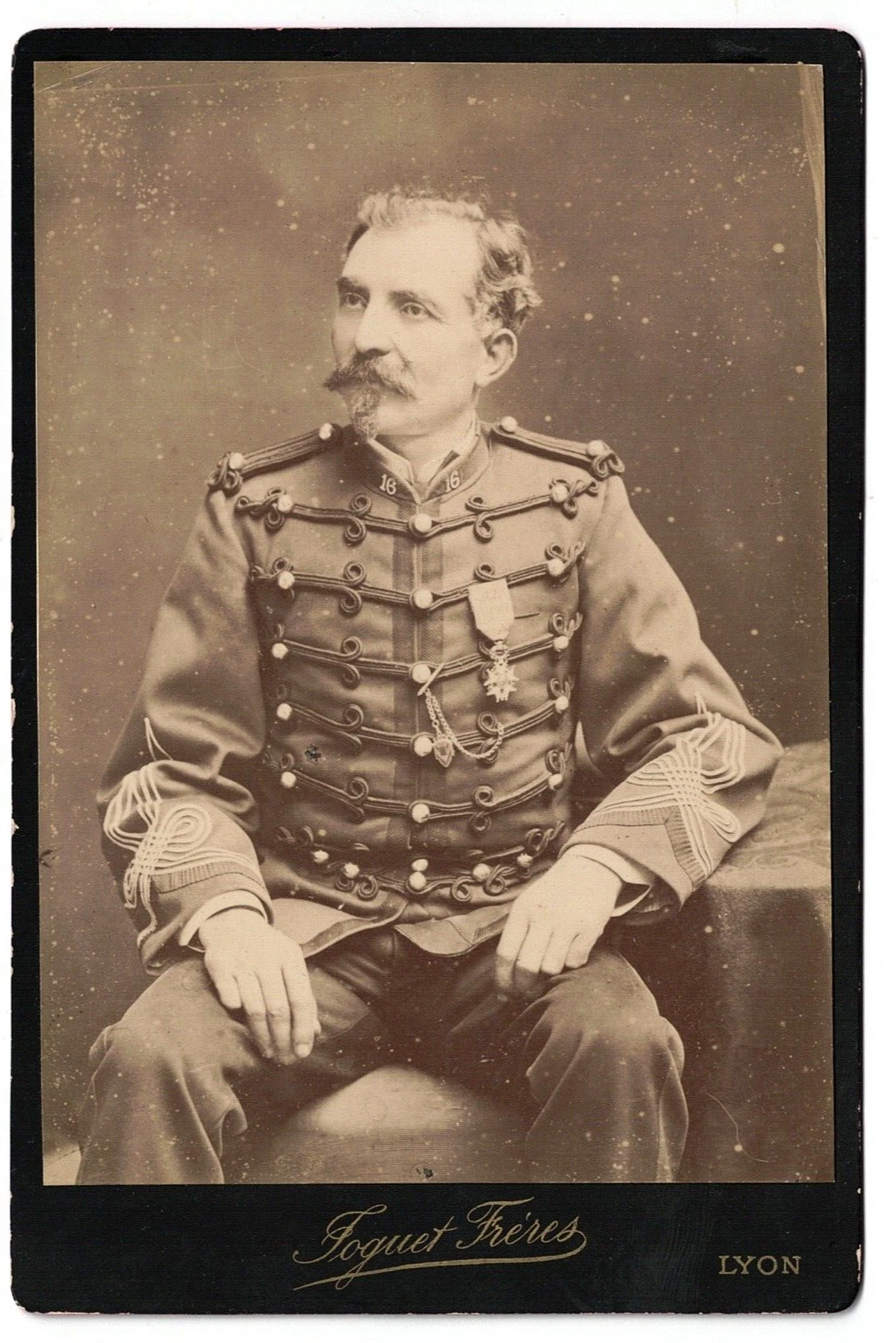 Carte Cabinet Capitaine du 16° d'artillerie uniforme Troisième République Croix - Image 1