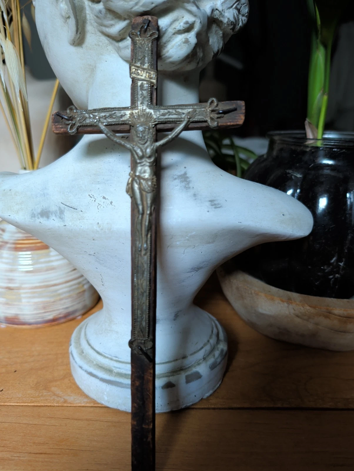 Lot 7 Anciens Crucifix Croix Memento Mori Crâne Golgotha - Bronze Napoléon lll - Image 3