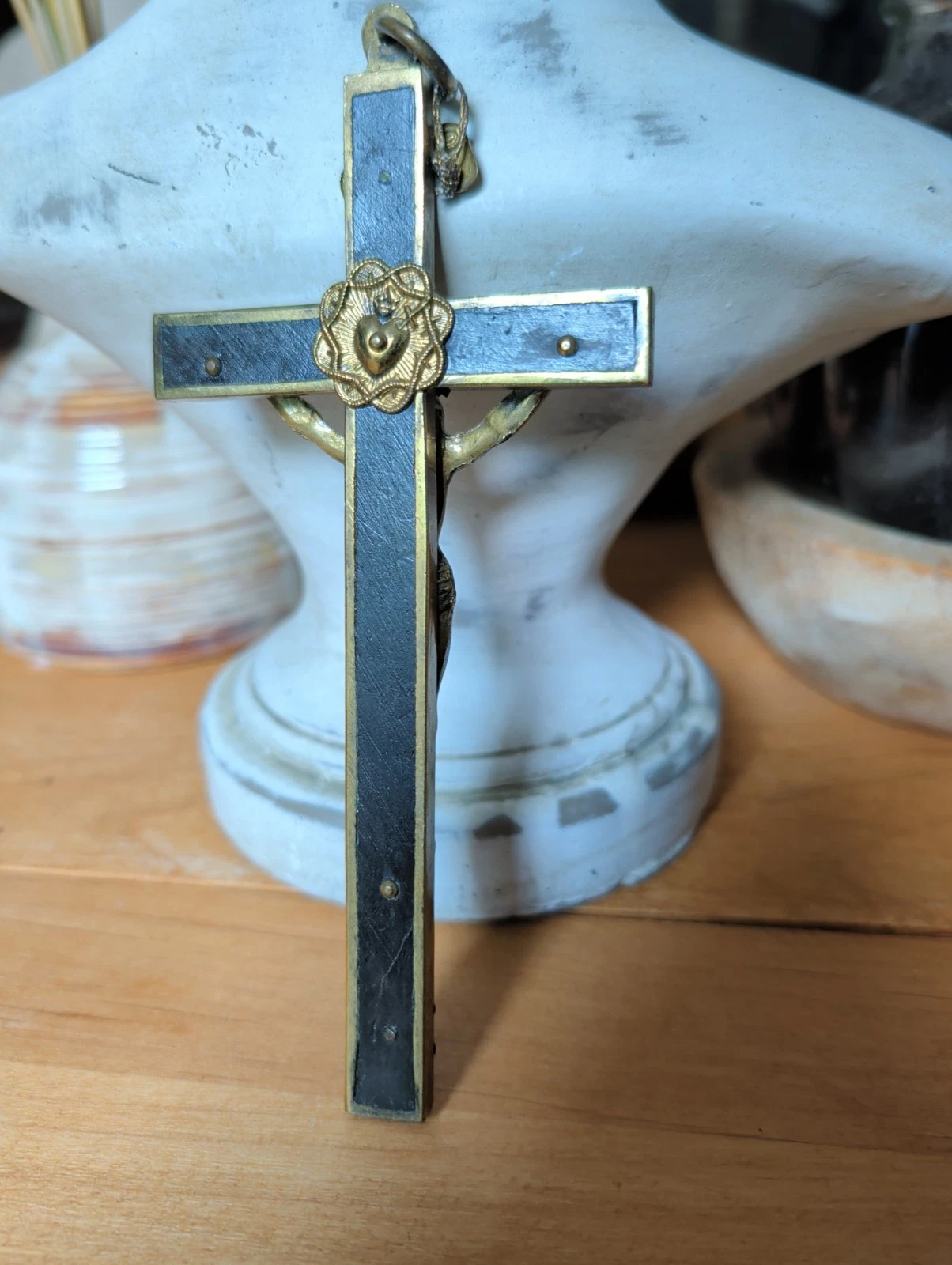 Lot 7 Anciens Crucifix Croix Memento Mori Crâne Golgotha - Bronze Napoléon lll - Image 7