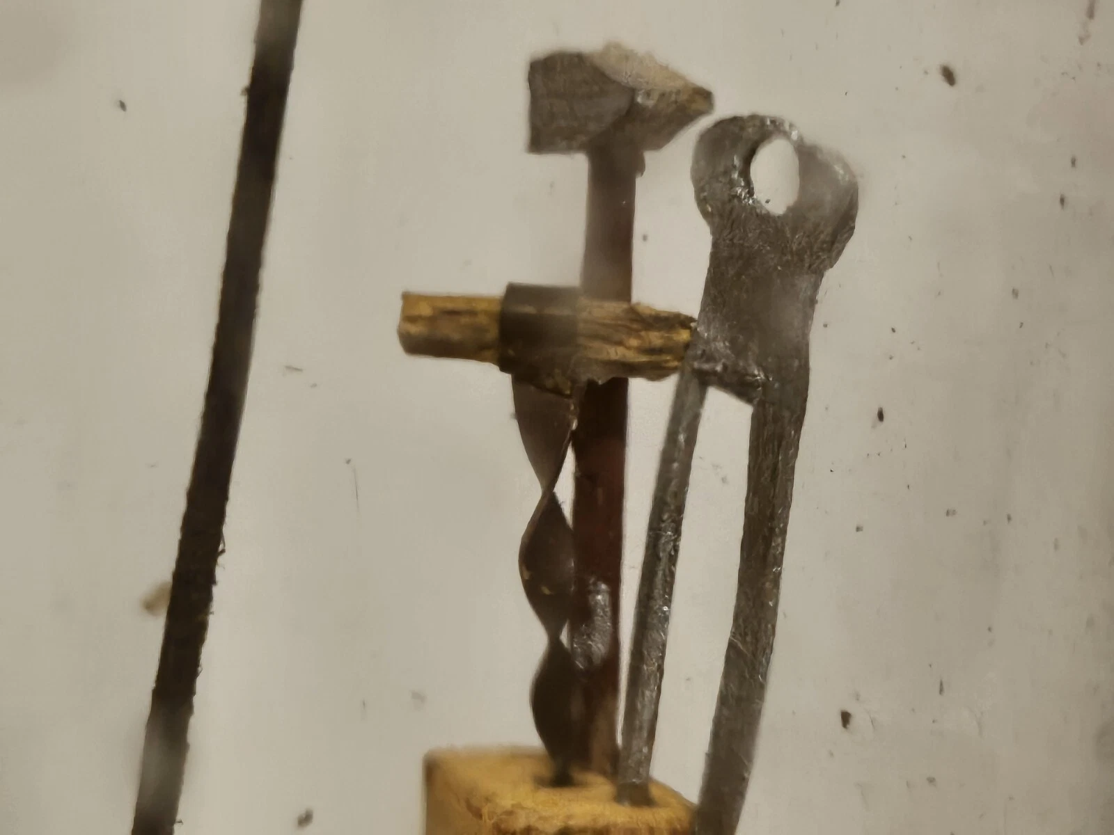 Grande bouteille Passion Christ croix crucifix échelle Art Populaire... - Image 10