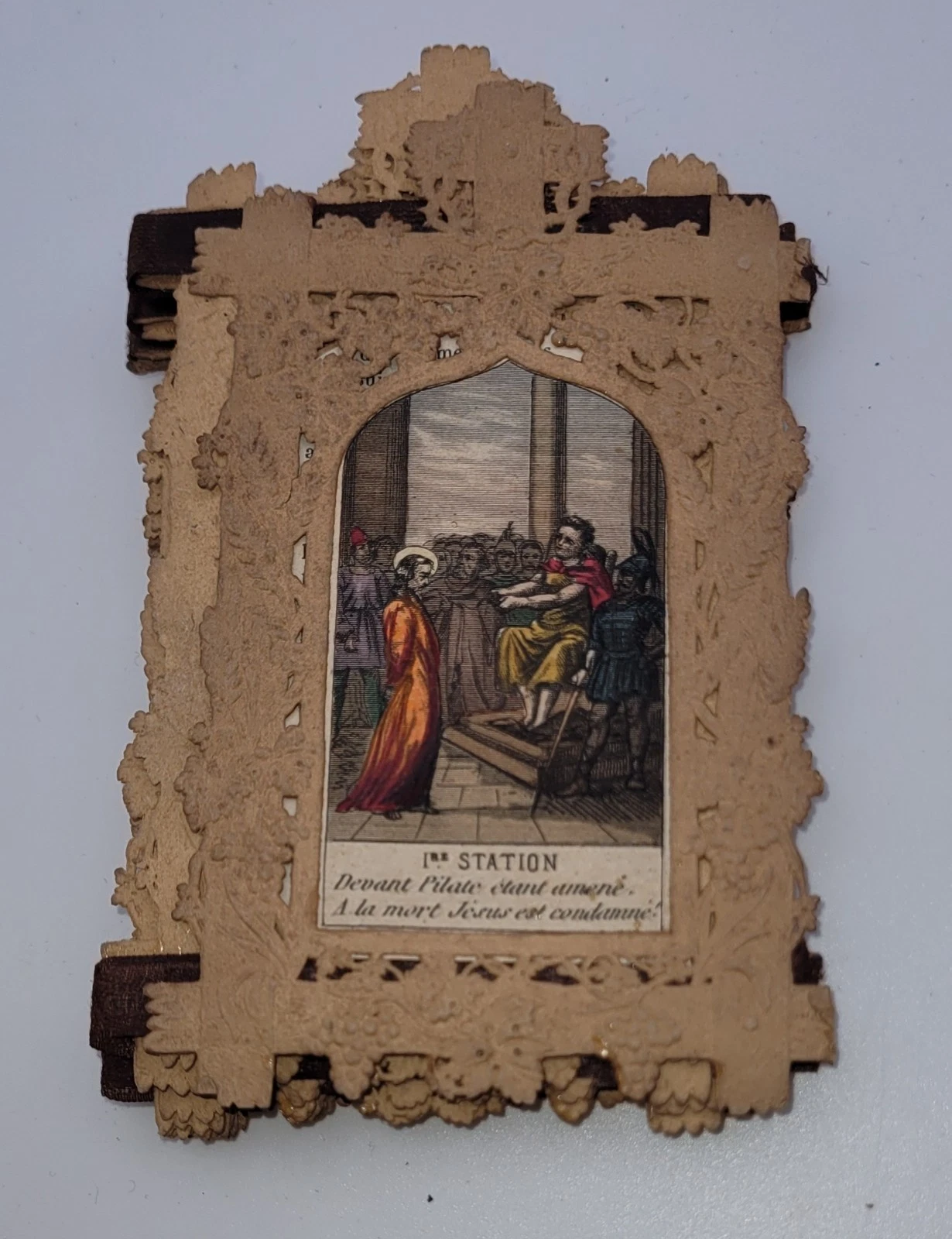 Rare ancien Chemin de Croix de voyage 14 Stations Editeur Aubry Parts - Image 2