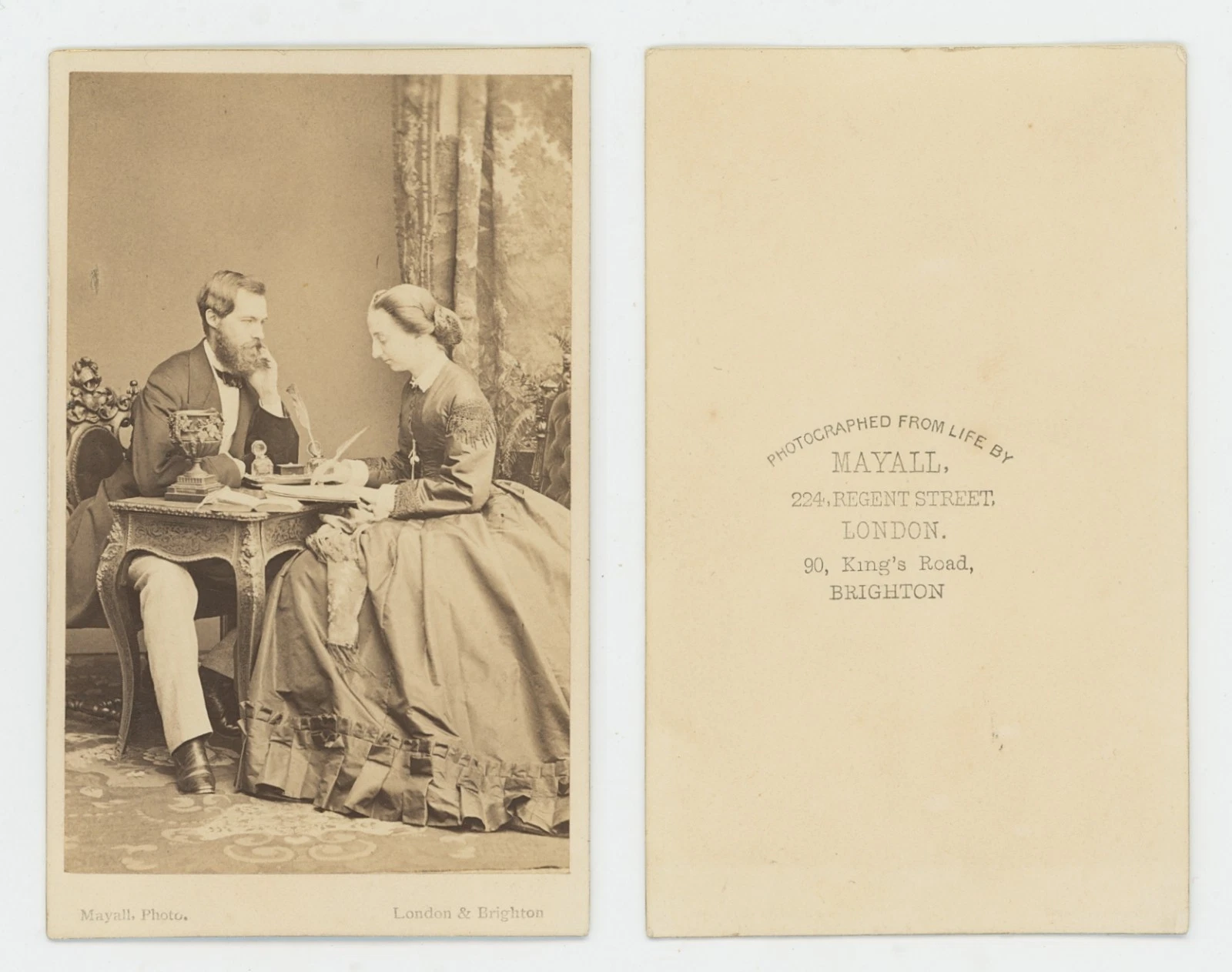Le Comte et la Comtesse de Paris Photo CDV Mayall Londres - Image 1