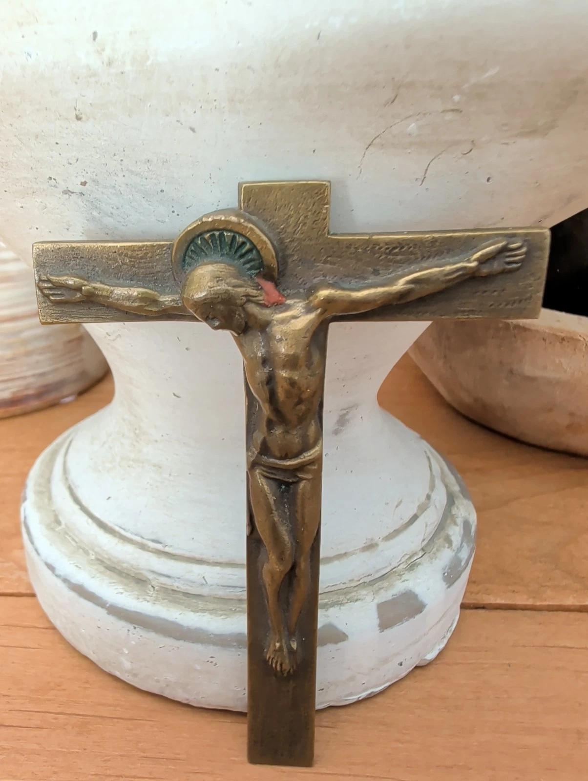 Superbe Croix Crucifix Bronze Art Déco Signé HARTMANN (Jacques) - Image 1