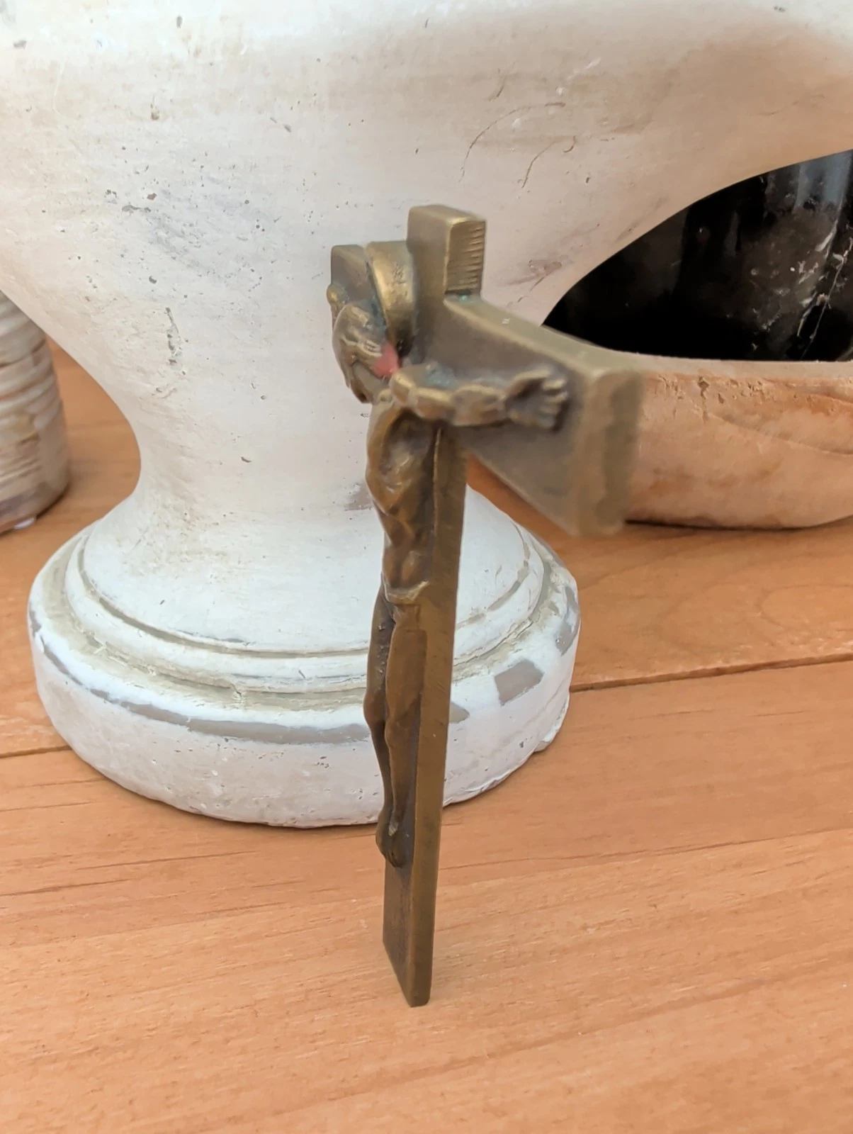 Superbe Croix Crucifix Bronze Art Déco Signé HARTMANN (Jacques) - Image 5