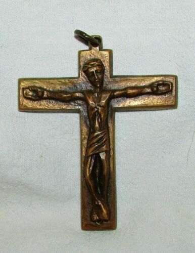 Lot 5 Croix Crucifix Anciens Laiton Bronze Vintage Dévotion France 7,5cm - Image 2