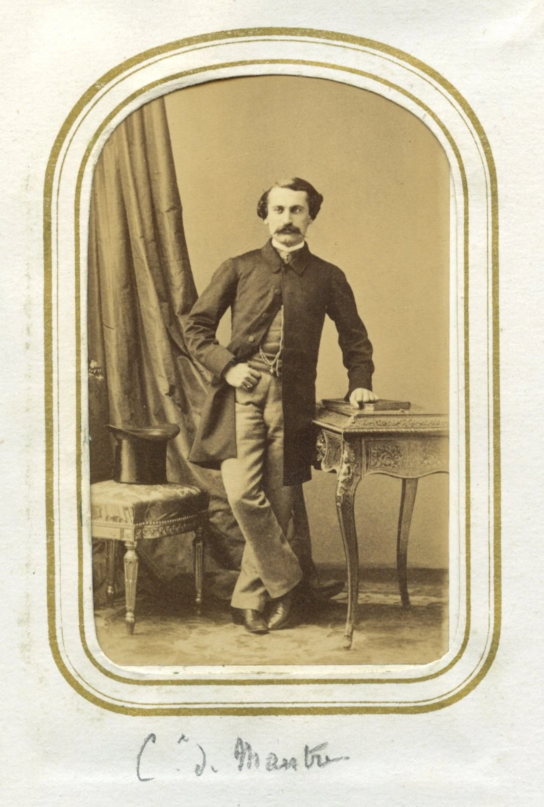CDV 1860-70 Disdéri. Un comte dont le nom est à déchiffrer. Noblesse. - Image 1