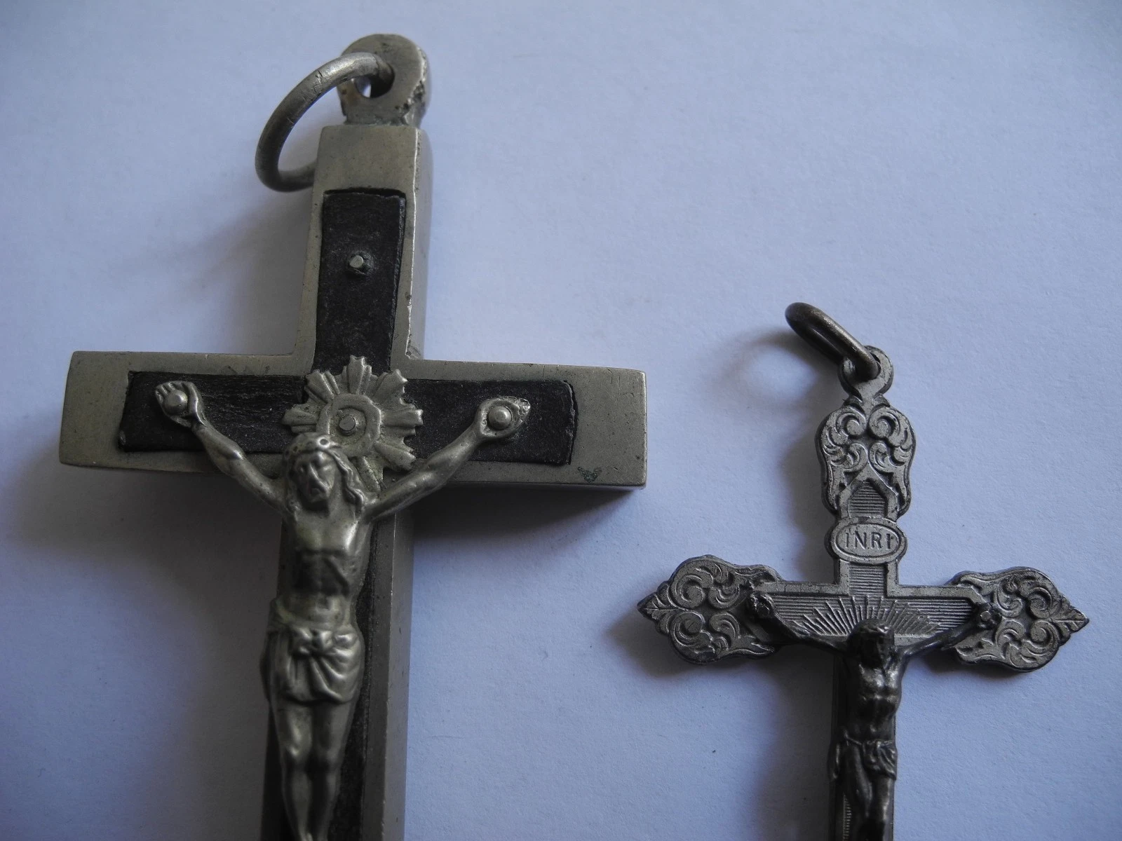 lot crucifix pendentifs bijoux Christ pendants jewelry croix aumonier ww1 Kreuz - Image 2
