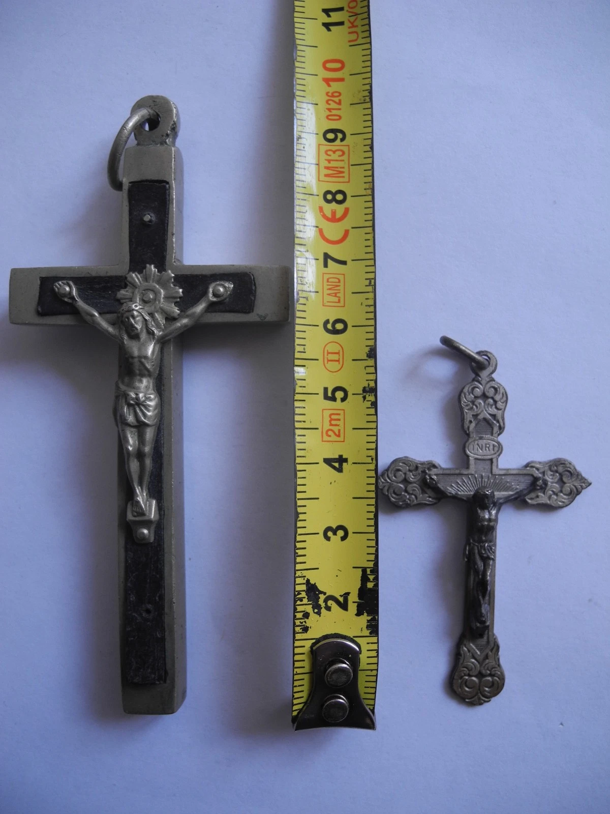 lot crucifix pendentifs bijoux Christ pendants jewelry croix aumonier ww1 Kreuz - Image 4