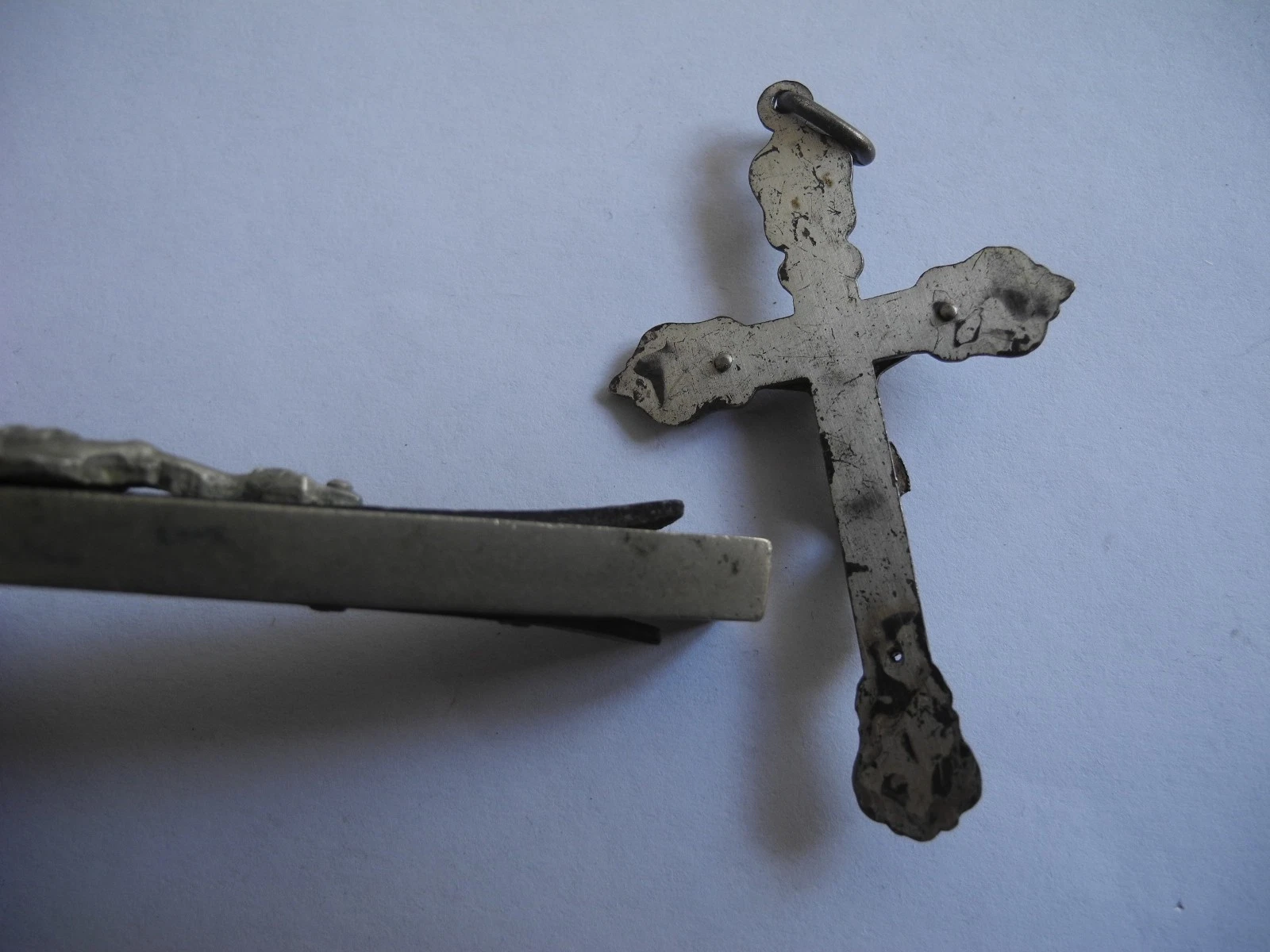 lot crucifix pendentifs bijoux Christ pendants jewelry croix aumonier ww1 Kreuz - Image 6