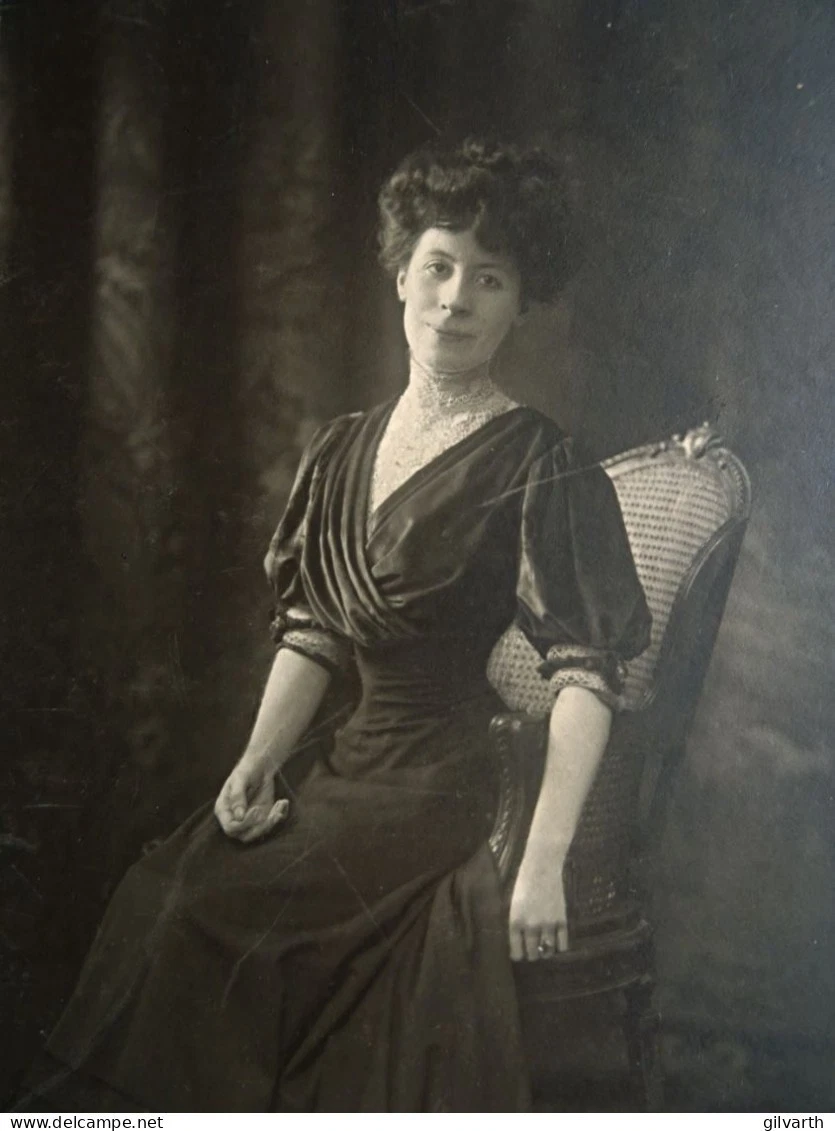 photo cabinet Boissonnas & Taponier, Paris Marcelle Tinayre 1870-1948 ecrivaine - Image 1