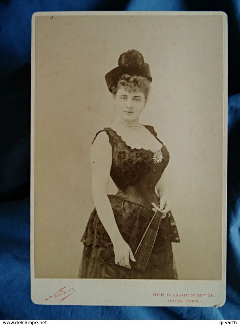 photo cabinet Nadar à Paris - Jeanne Demarsy 1865-1937 actrice, modele de Manet - Image 2