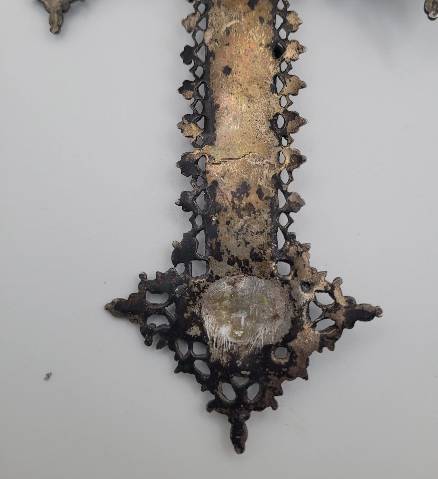 Ancienne Croix, Crucifix, Christ, orfèvrerie religieuse Argent Massif 156g 21cm - Image 10