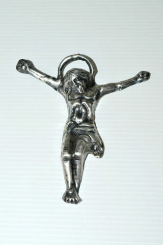 Ancienne Croix, Crucifix, Christ, orfèvrerie religieuse Argent Massif 156g 21cm - Image 15