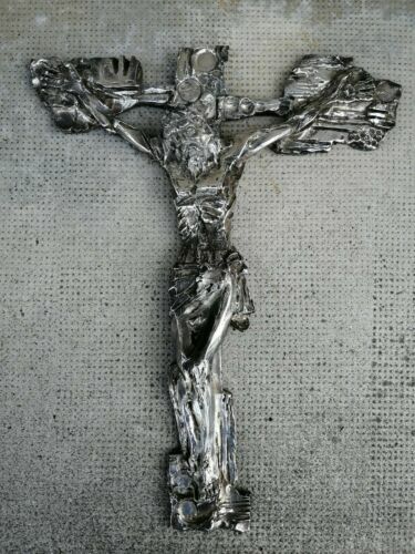 Ancienne Croix, Crucifix, Christ, orfèvrerie religieuse Argent Massif 156g 21cm - Image 19