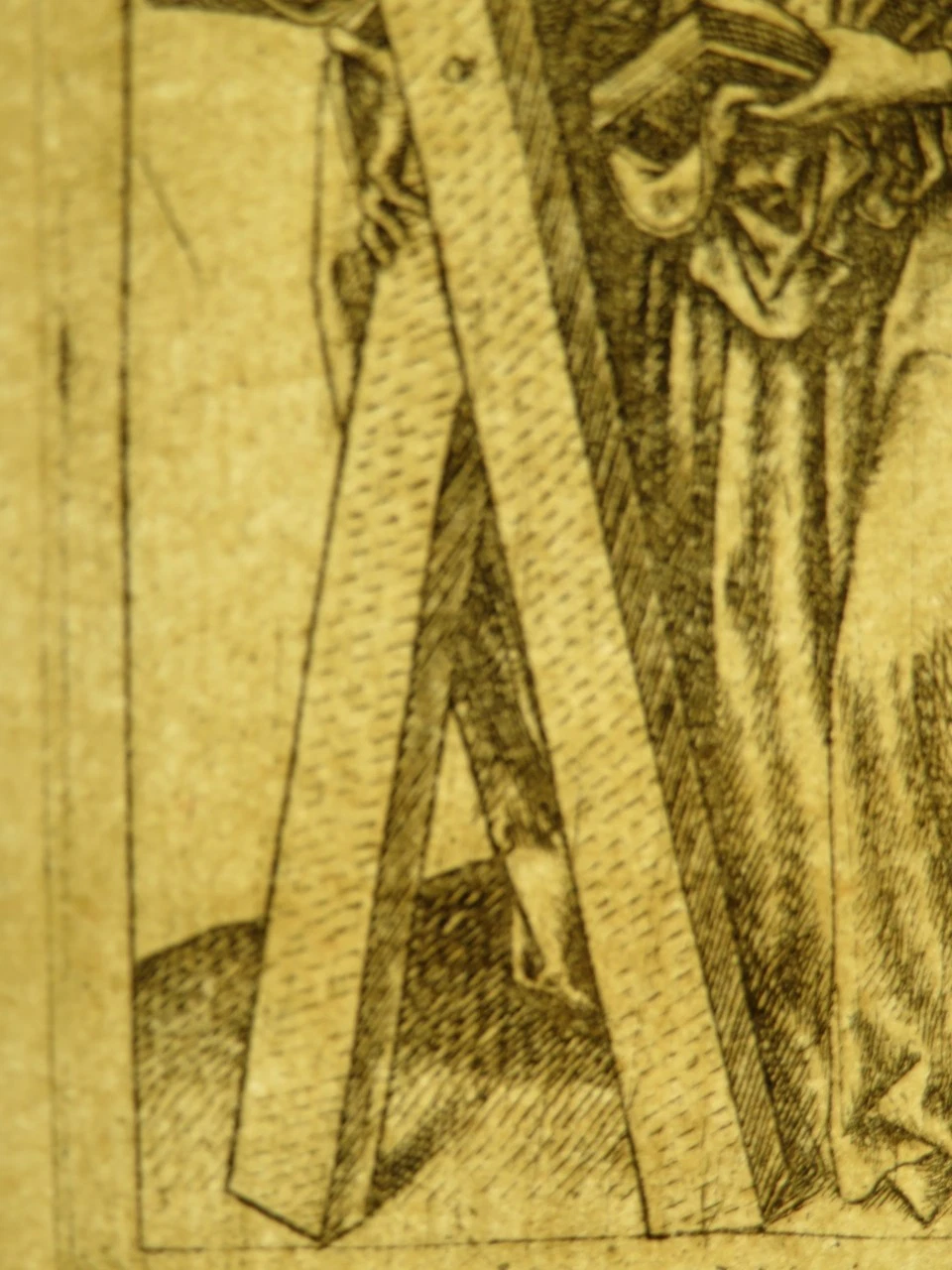Maitre ES (c1420–c1468) GRAVURE APOTRE SAINT ANDRE GOTHIQUE ALLEMAGNE MOYEN AGE - Image 3