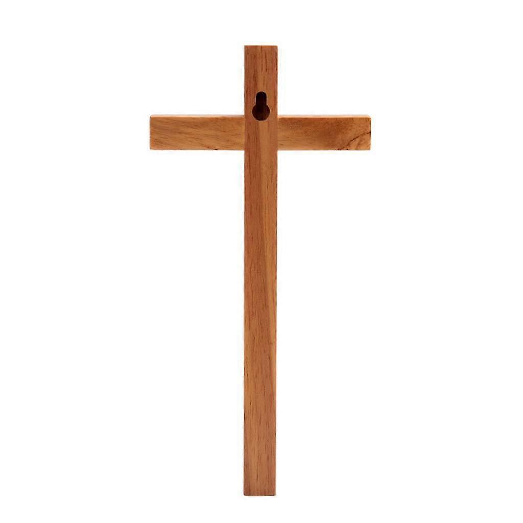 Wood Wall Hanging Crucifix Christian Jesus Cross Relics Sculpture Cabinet Easter Decorative Collection Gifts - Image 4