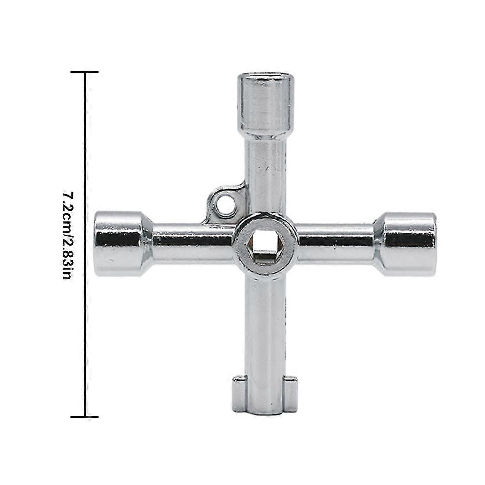 Clé Universelle Triangle Croix 4 Voies Multi Clé Pour Gaz Électrique Ascenseur Cabinet Compteur Boîte - Image 4