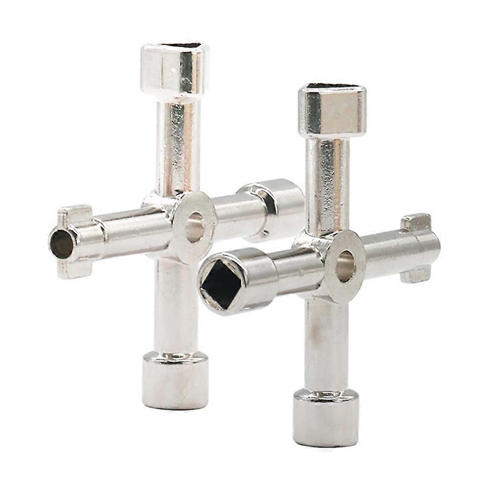 Clé Universelle Triangle Croix 4 Voies Multi Clé Pour Gaz Électrique Ascenseur Cabinet Compteur Boîte - Image 2