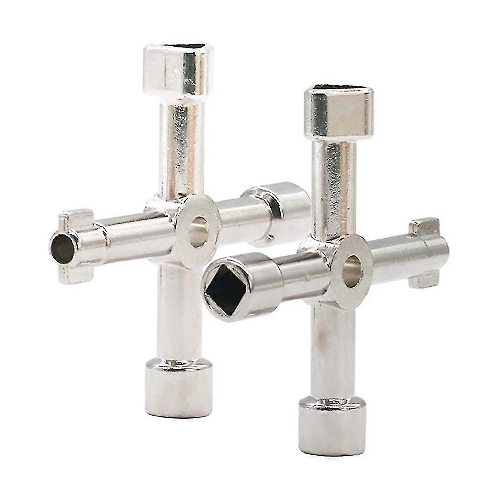 Clé Universelle Triangle Croix 4 Voies Multi Clé Pour Gaz Électrique Ascenseur Cabinet Compteur Boîte - Image 2
