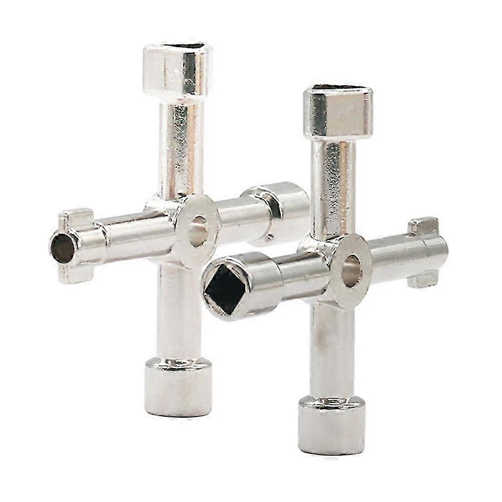 Clé Universelle Triangle Croix 4 Voies Multi Clé Pour Gaz Électrique Ascenseur Cabinet Compteur Boîte - Image 2