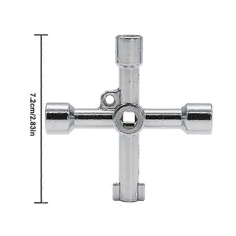 Clé Universelle Triangle Croix 4 Voies Multi Clé Pour Gaz Électrique Ascenseur Cabinet Compteur Boîte - Image 4