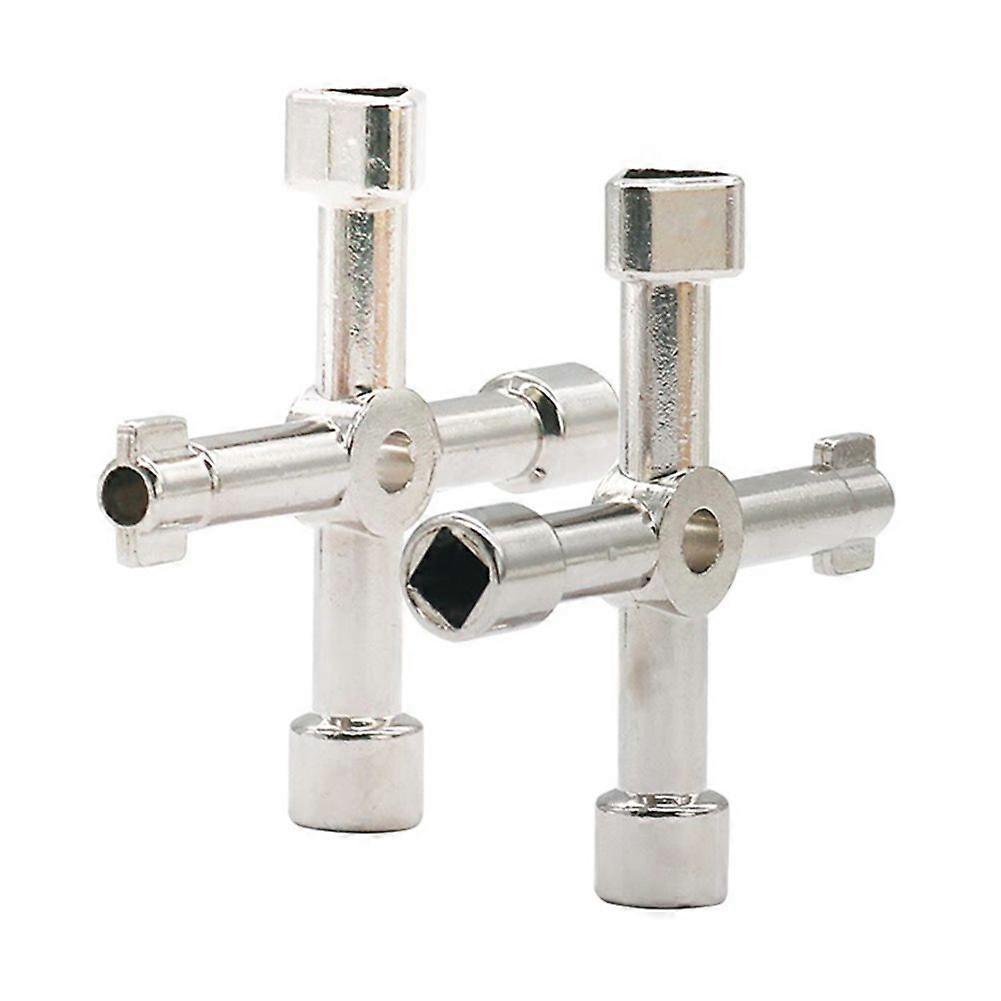 Clé Universelle Triangle Croix 4 Voies Multi Clé Pour Gaz Électrique Ascenseur Cabinet Compteur Boîte - Image 2