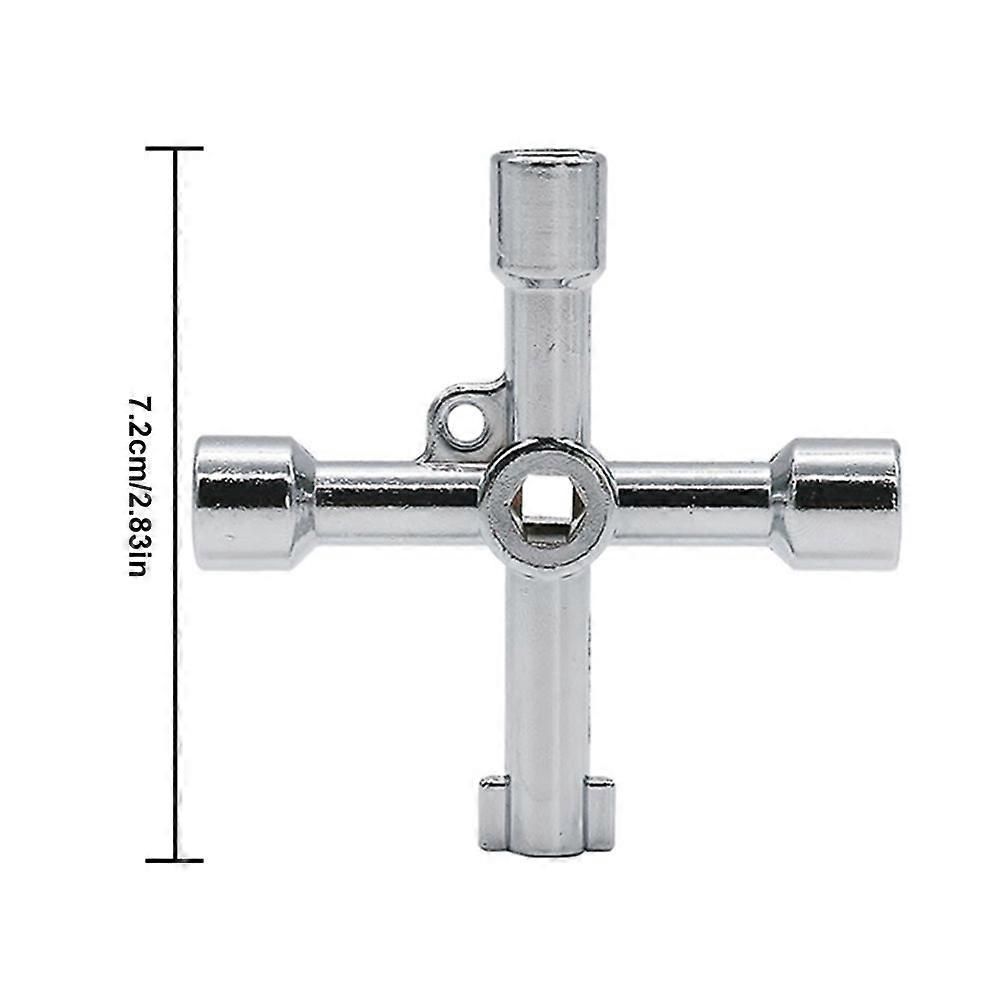 Clé Universelle Triangle Croix 4 Voies Multi Clé Pour Gaz Électrique Ascenseur Cabinet Compteur Boîte - Image 4