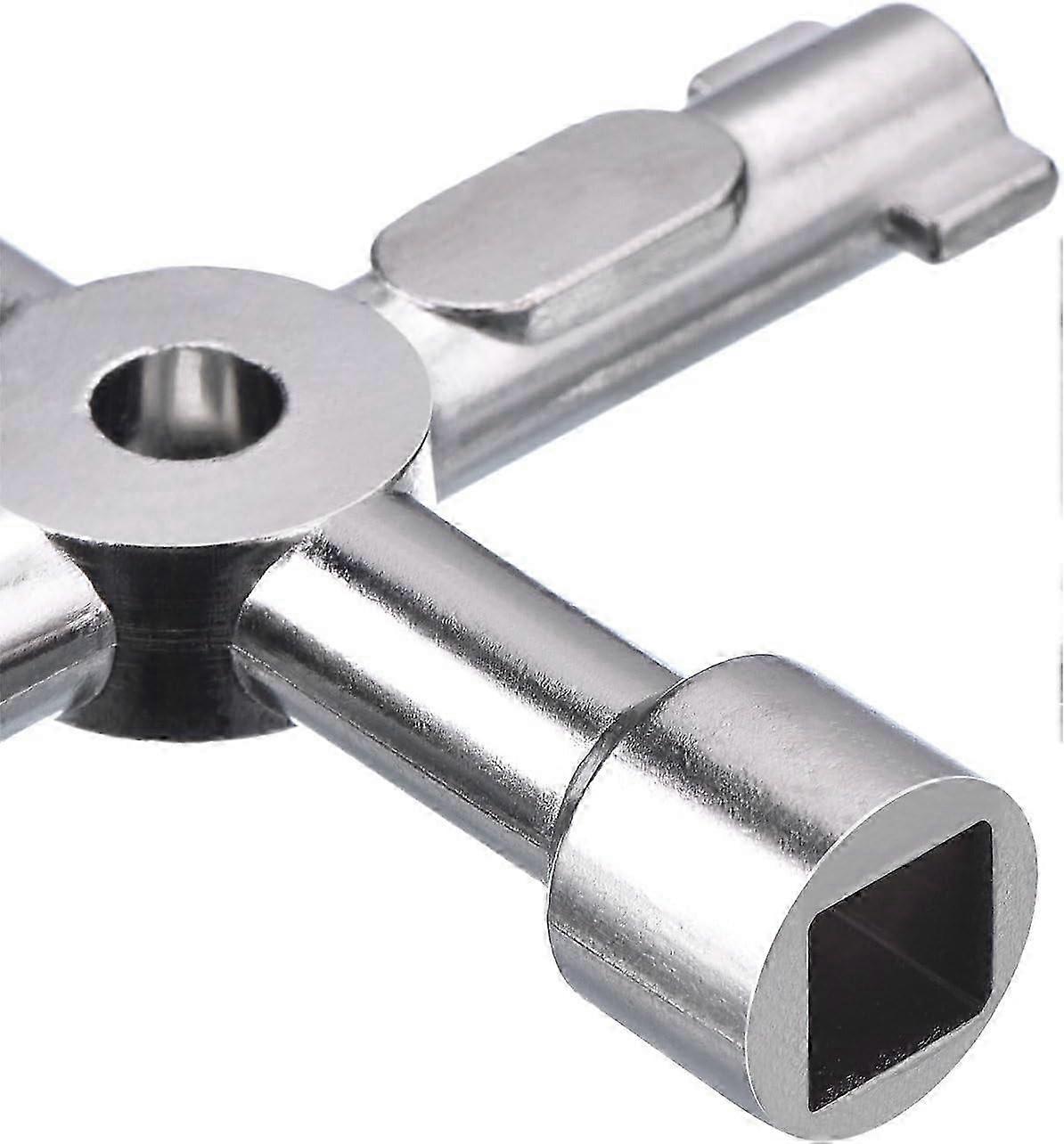 Clé 4-way Multi-functional Utilities Key For Electric Cupboard Cabinet Opening Key (argent) - Image 3