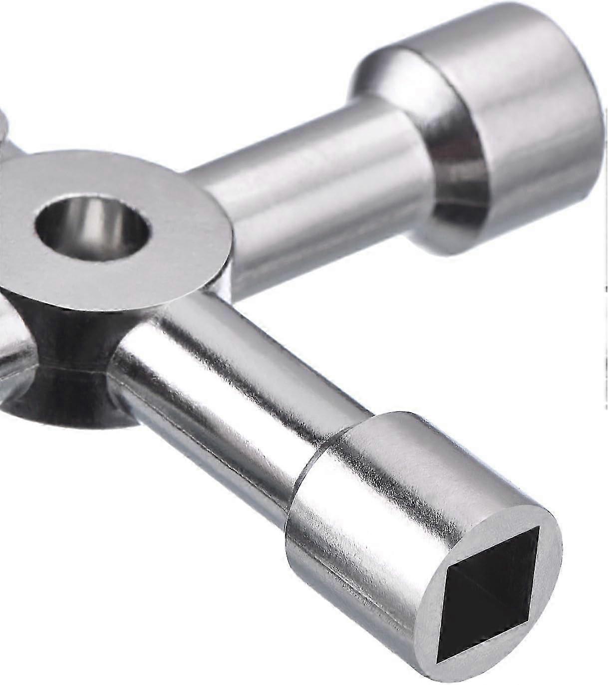 Clé 4-way Multi-functional Utilities Key For Electric Cupboard Cabinet Opening Key (argent) - Image 4