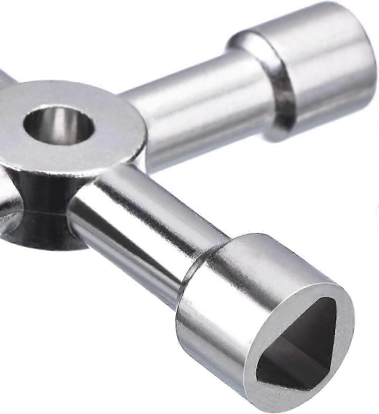 Clé 4-way Multi-functional Utilities Key For Electric Cupboard Cabinet Opening Key (argent) - Image 5