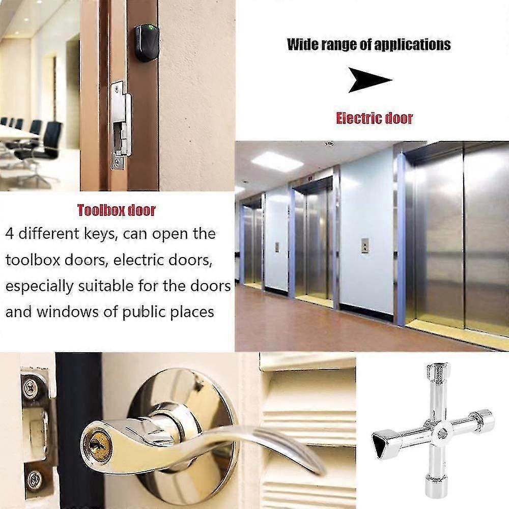 Multifonction Utility Key Cross Triangle Key For Electric Water Gas Box Medicine Cabinet Key Er - Image 4