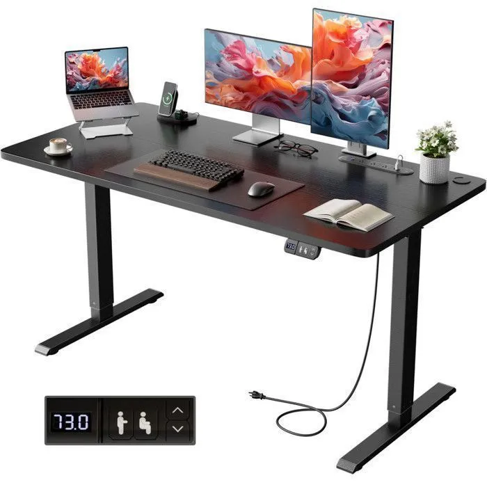 HLONONE Bureau Assis Debout Électrique, 160 x 80 cm Table Reglable Hauteur, Bureau Reglable en Hauteur Electrique, Blanc - Image 15