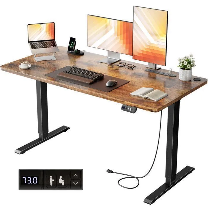 HLONONE Bureau Assis Debout Électrique, 160 x 80 cm Table Reglable Hauteur, Bureau Reglable en Hauteur Electrique, Blanc - Image 16
