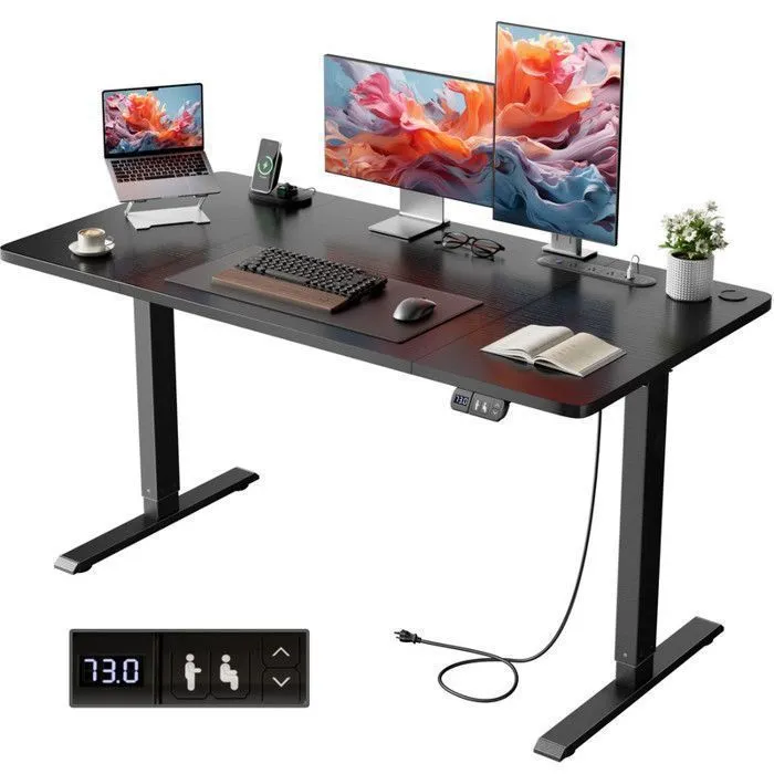 HLONONE Bureau Assis Debout Électrique, 160 x 80 cm Table Reglable Hauteur, Bureau Reglable en Hauteur Electrique, Blanc - Image 20