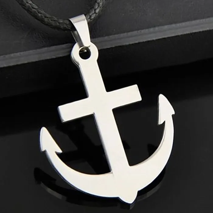 ZENSE - Collier homme - Pendentif croix ancre marine en acier inoxydable, hauteur 4cm - Chaîne 45cm - ZP0208 - Image 5