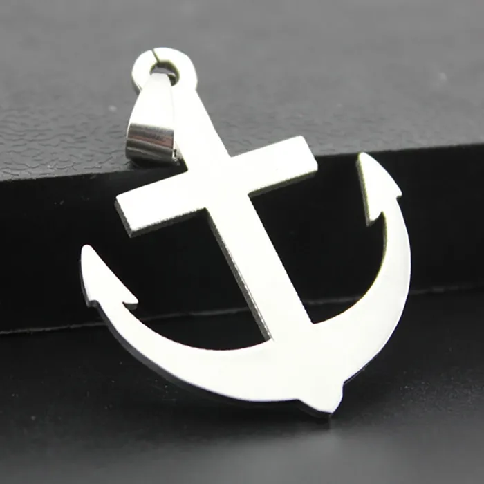 ZENSE - Collier homme - Pendentif croix ancre marine en acier inoxydable, hauteur 4cm - Chaîne 45cm - ZP0208 - Image 6