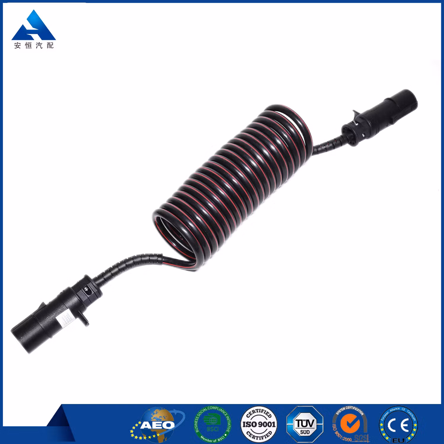 7 Pin 15′ Seven Electric Coil Connector Cable for Mack Vnl Freightliner Truck Trailer Parts - Image 3
