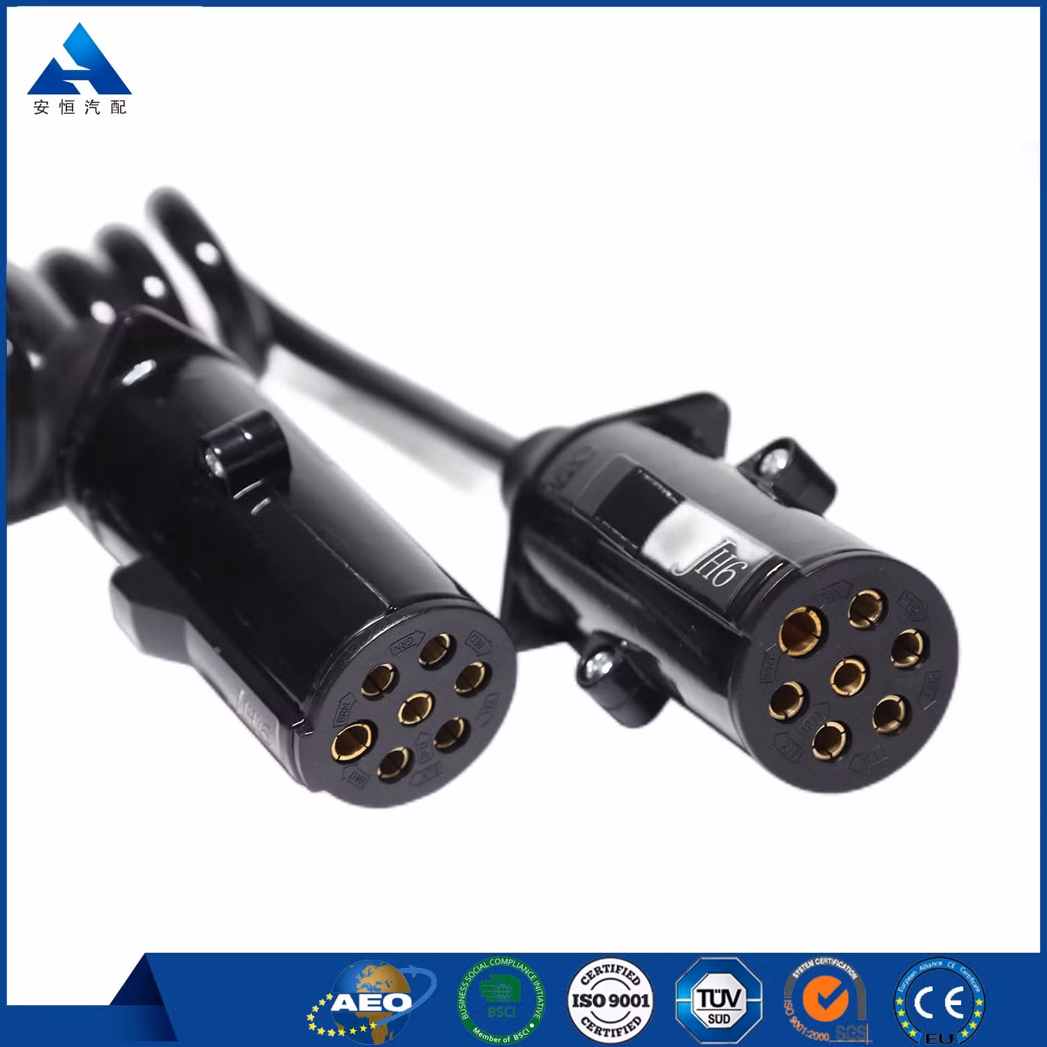7 Pin 15′ Seven Electric Coil Connector Cable for Mack Vnl Freightliner Truck Trailer Parts - Image 5
