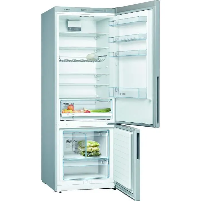 BOSCH KGV58VLEAS - Réfrigérateur combiné - 500 L (376 L + 124 L) - Froid low frost grande capacité- L 70 x H 191 cm - Inox - Image 6