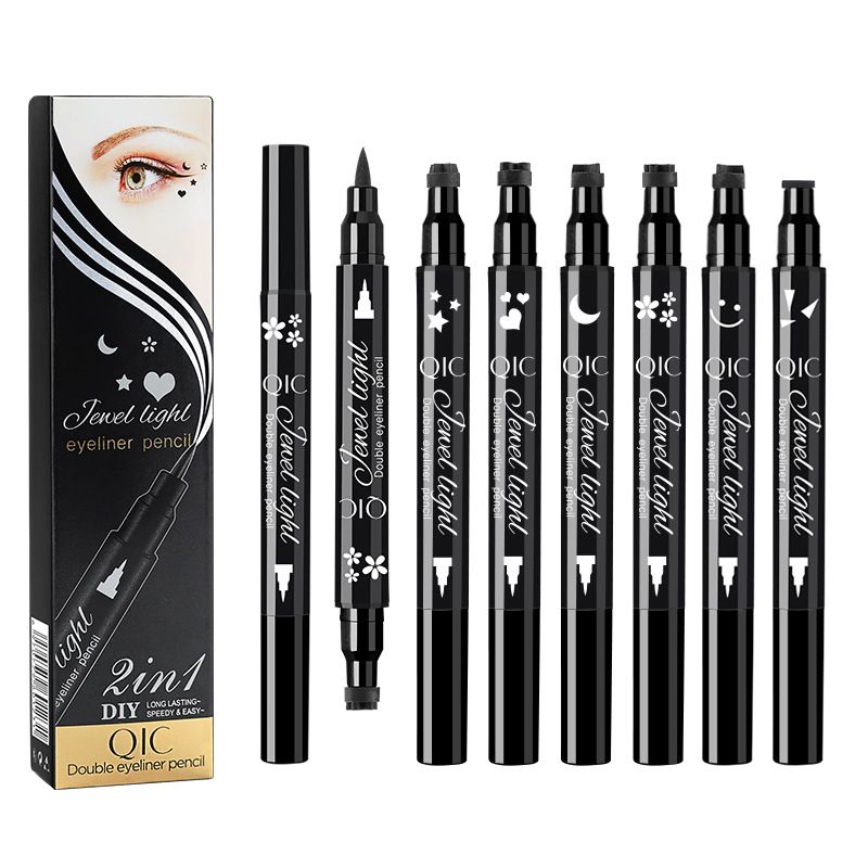 Decorative patterned stamp eyeliner, waterproof, quick-drying and smudge-proof, double-ended Stamp eyeliner - Image 5