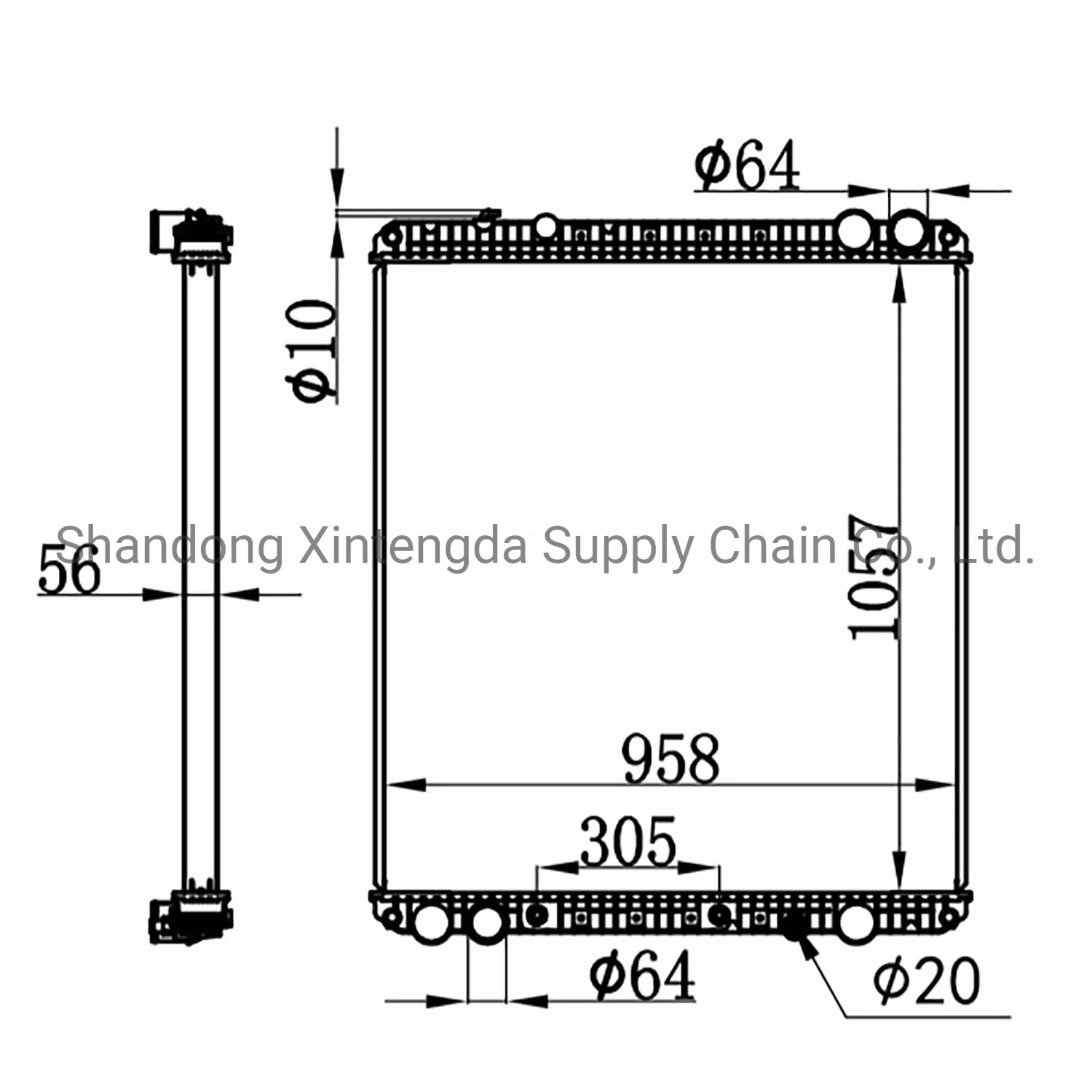 China Customized Aluminum Water Radiator 0527749003 Srm8057 239195 Fit for Freightliner - Image 3
